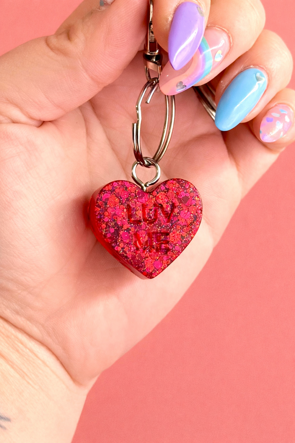 Conversation Heart Keychain