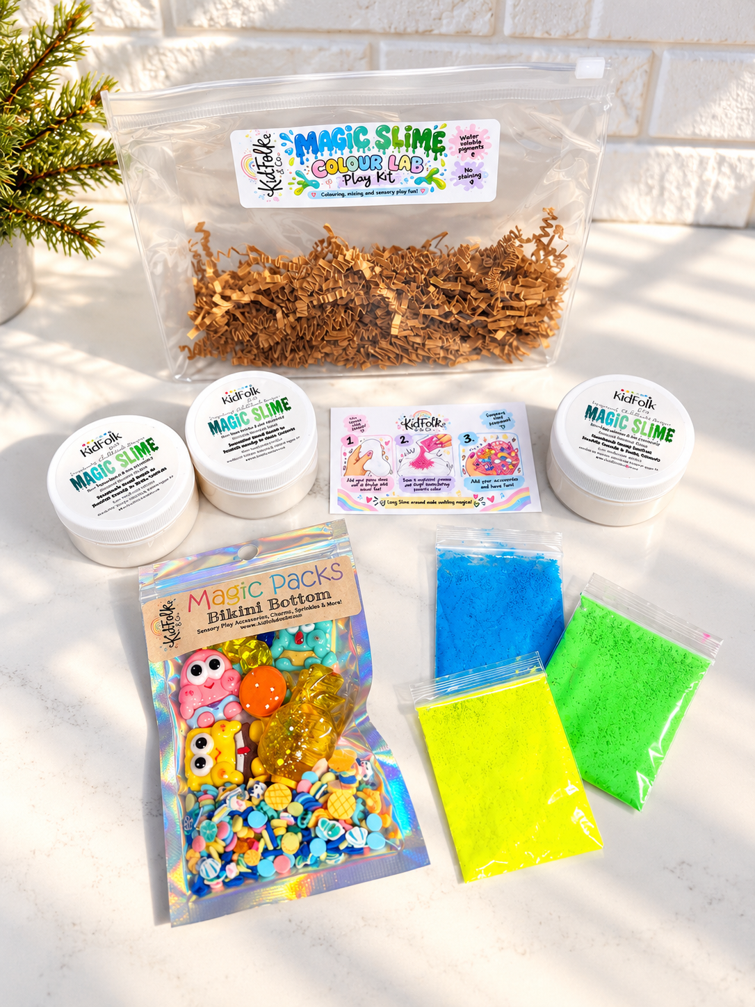 Magic Slime Colour Lab Kit | DIY Colour Mixing Sensory Play Kit for Kids