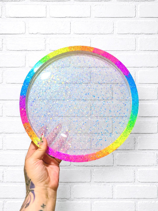 XL Rainbow Rim Circle Tray