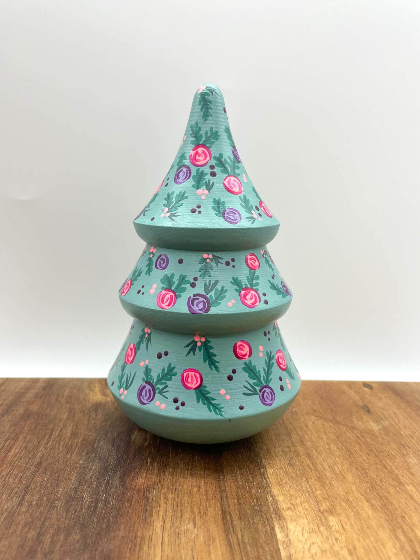 Hand Painted Wooden Roly Poly Tree