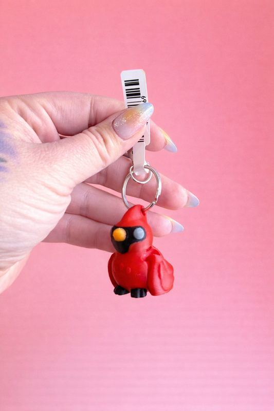 3D Printed Cardinal Keychain