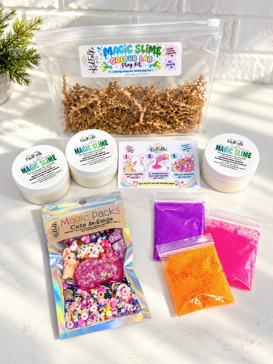 Magic Slime Colour Lab Kit | DIY Colour Mixing Sensory Play Kit for Kids