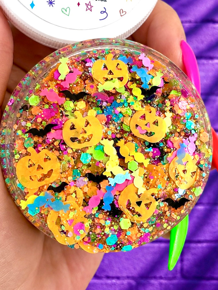 Trick-or-Treat Glittery Hair Gel