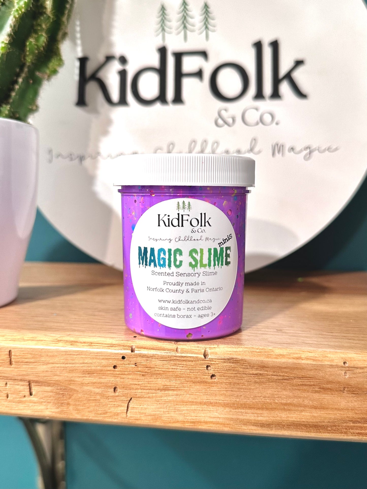 Magic Slime-Neon Purple+Glitter