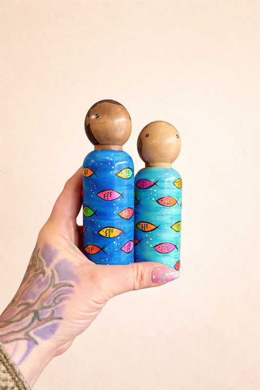 Giant Peg Doll Duo