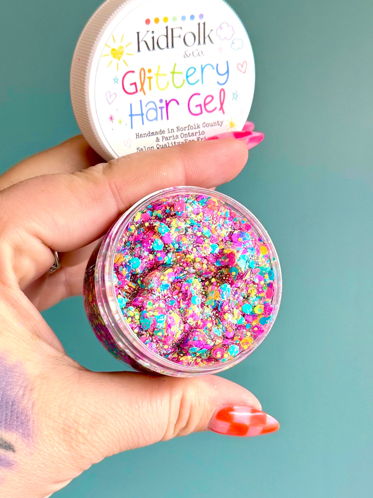 Rainbow Hour Glittery Hair Gel