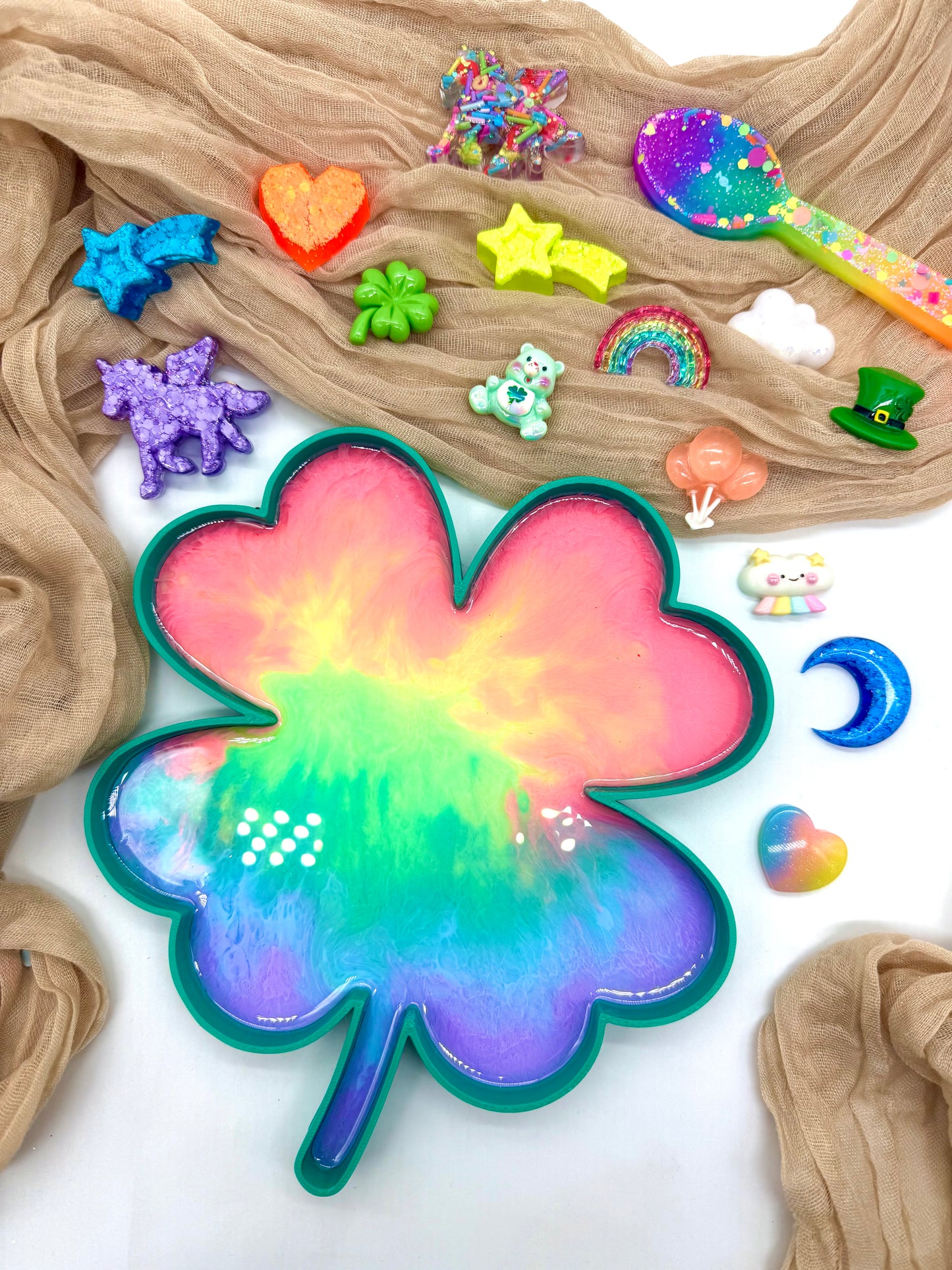 Rainbow Shamrock Sensory Tray