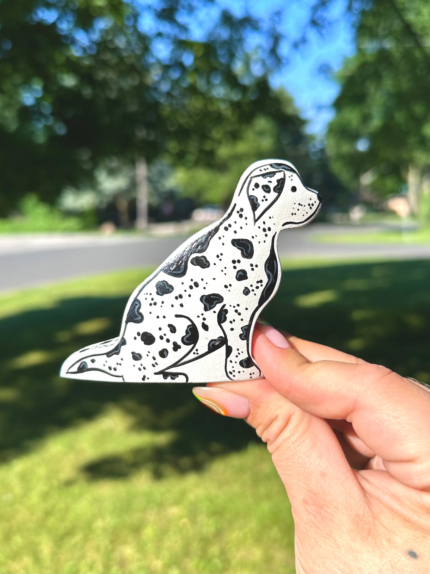 Hand Painted Wooden Dalmatian