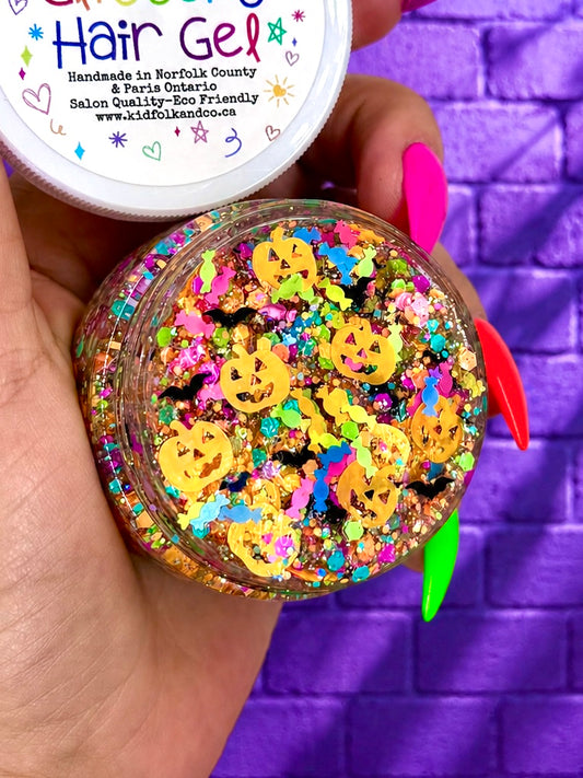 Trick-or-Treat Glittery Hair Gel