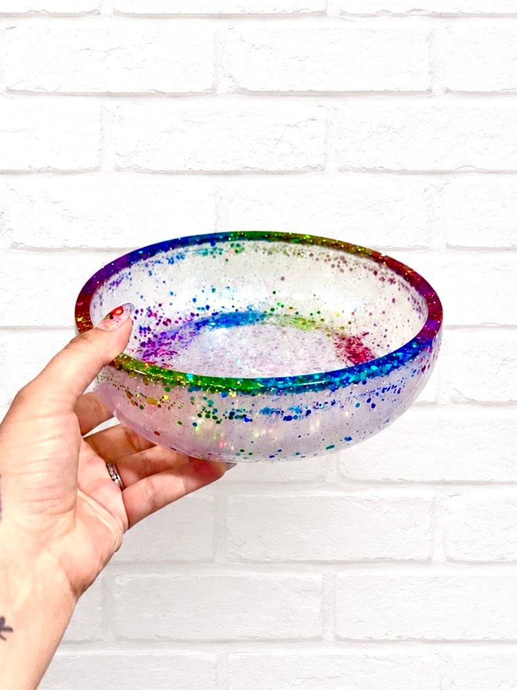 Rainbow Rim Large Bowl