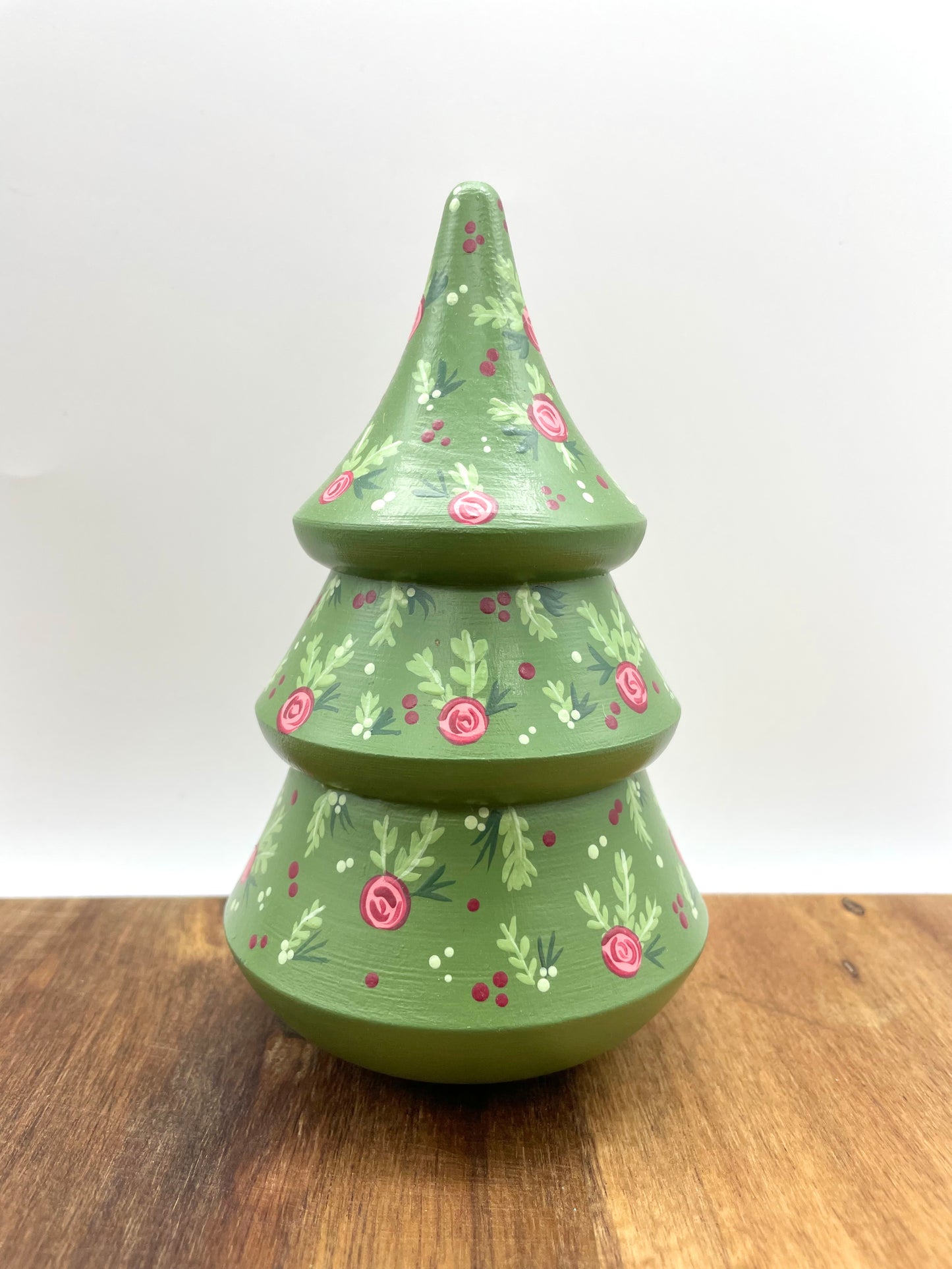 Hand Painted Wooden Roly Poly Tree