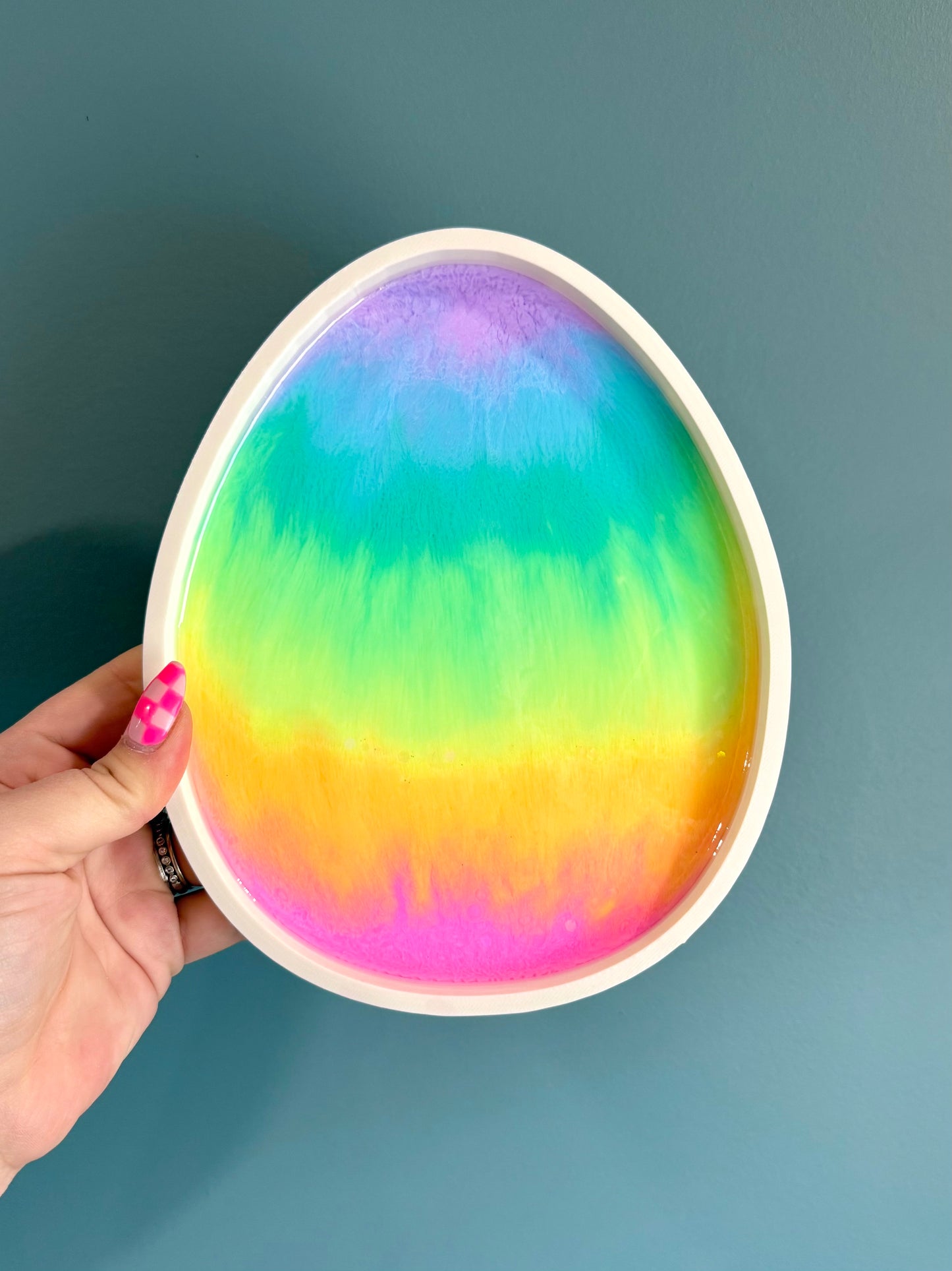 Rainbow Easter Egg Sensory Tray