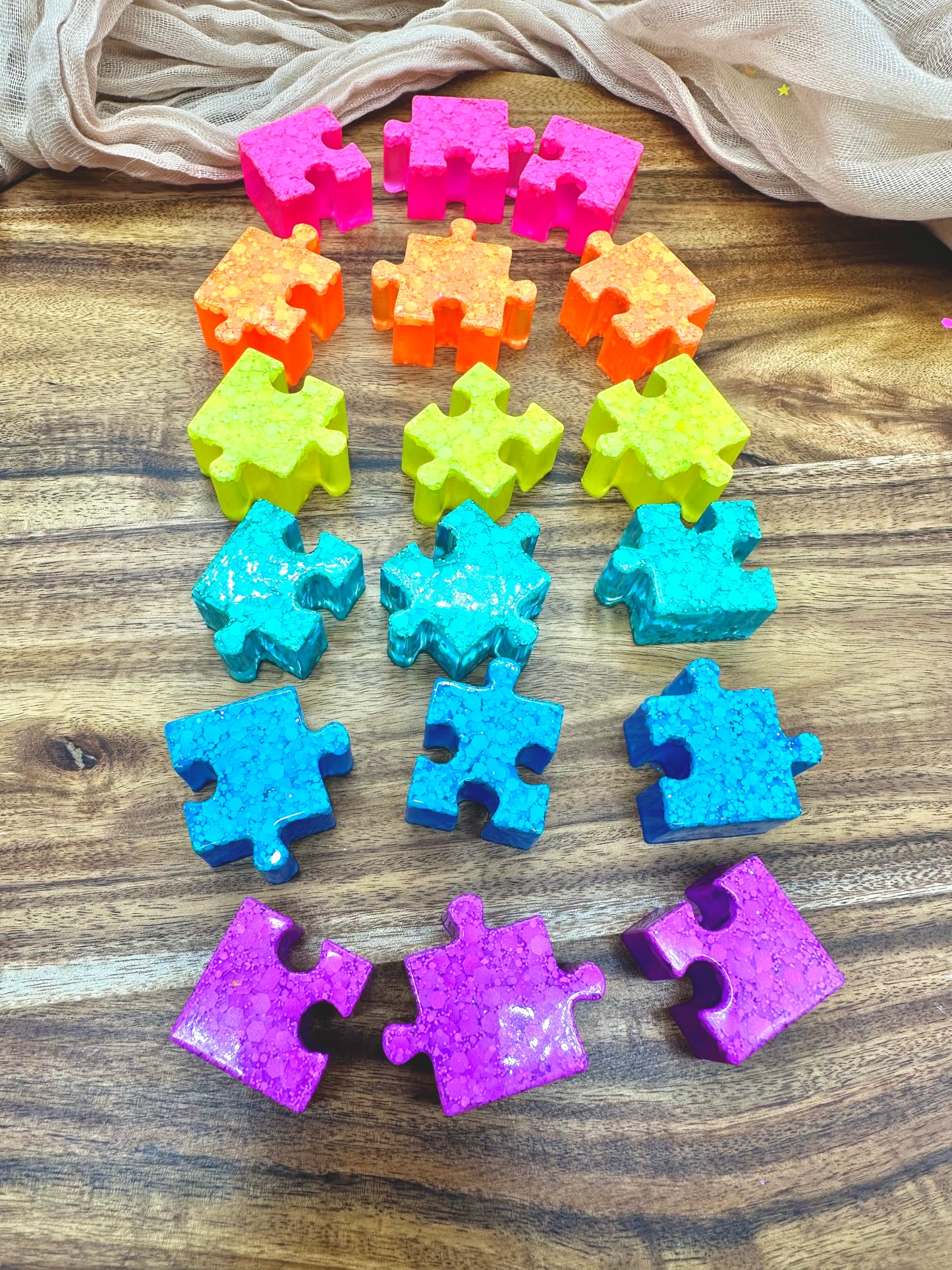 Neon Rainbow Puzzle