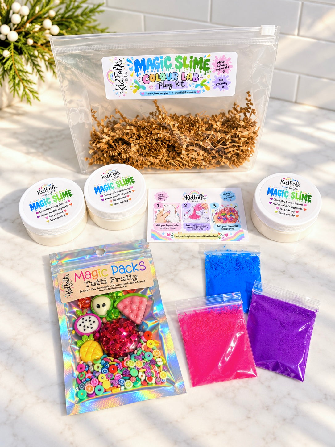 Magic Slime Colour Lab Kit | DIY Colour Mixing Sensory Play Kit for Kids