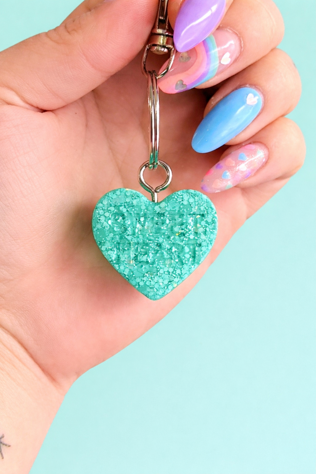Conversation Heart Keychain