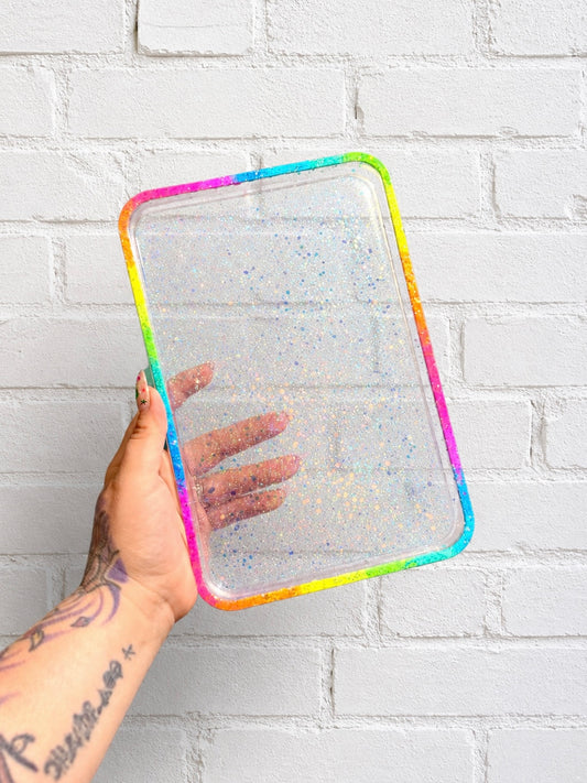 Rainbow Rim Rectangle Tray