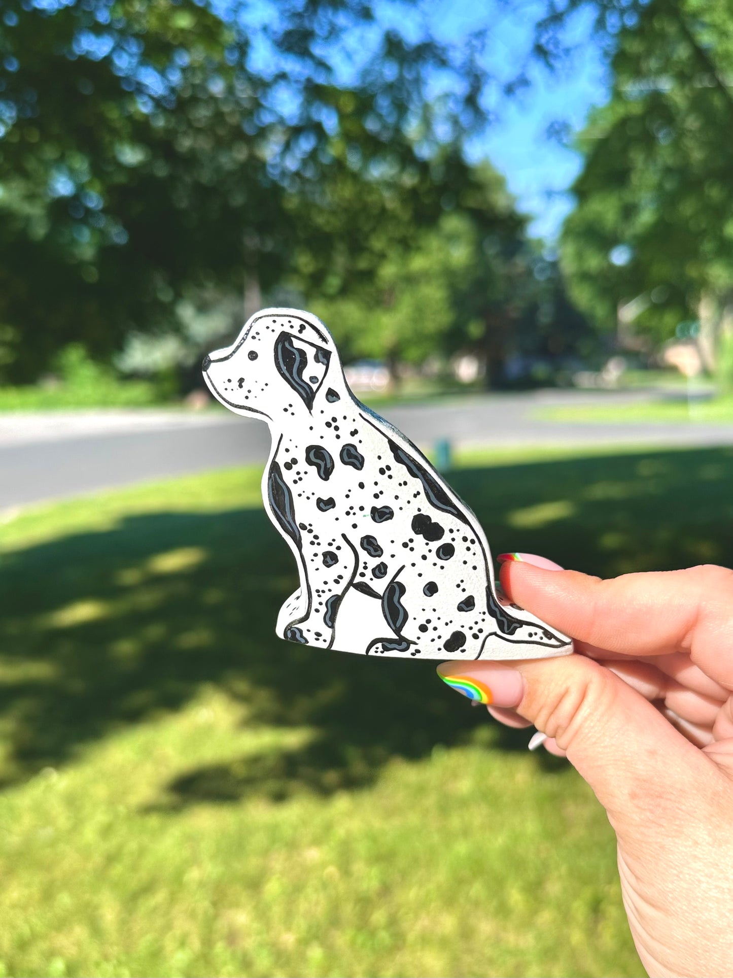 Hand Painted Wooden Dalmatian