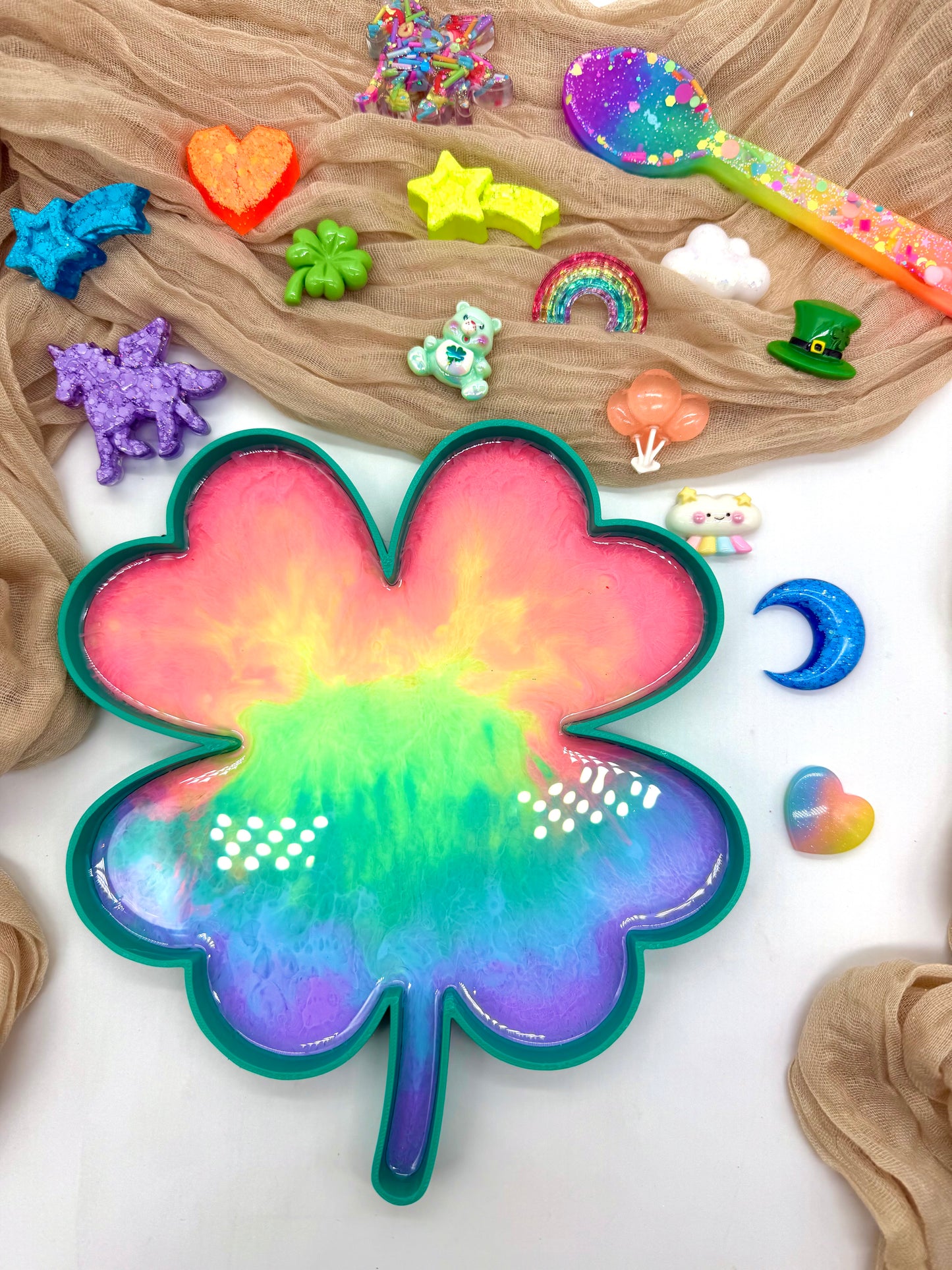 Rainbow Shamrock Sensory Tray