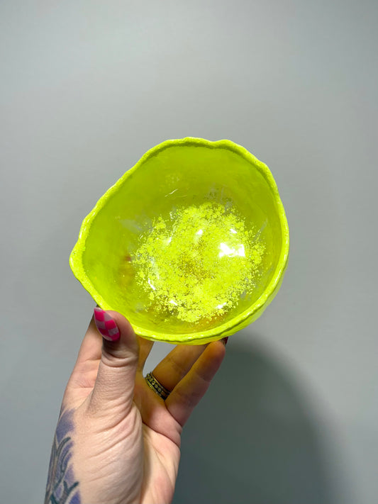 Yellow Resin Bowl