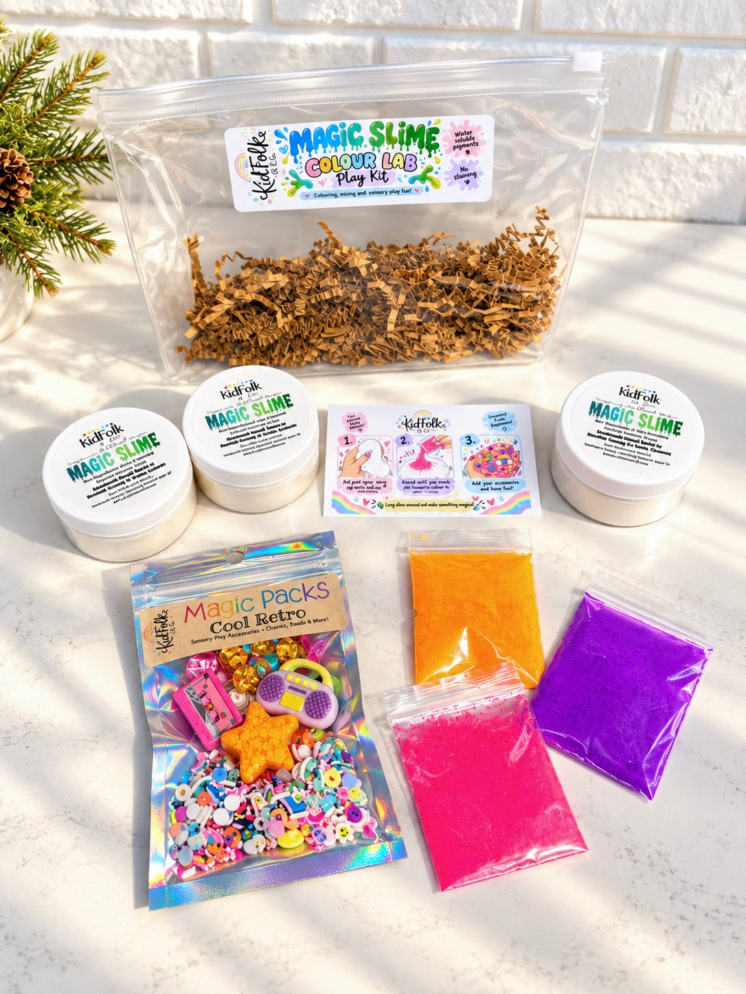 Magic Slime Colour Lab Kit | DIY Colour Mixing Sensory Play Kit for Kids