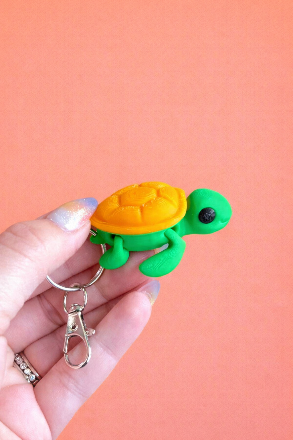 3D Printed Turtle Keychain