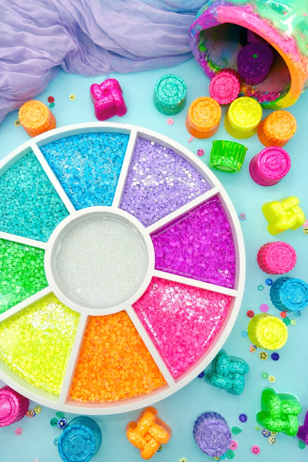 Colour Sorting Tray 2.0 + Neon Glitter