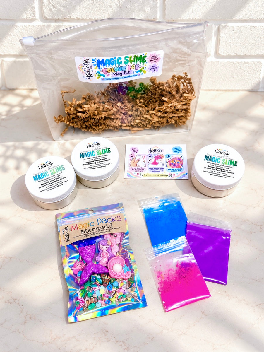 Magic Slime Colour Lab Kit | DIY Colour Mixing Sensory Play Kit for Kids