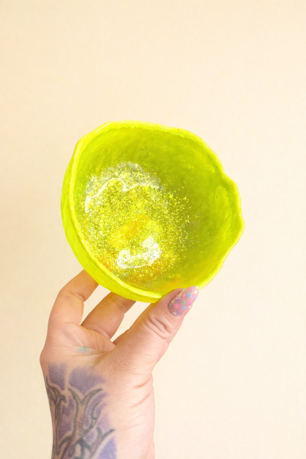 Resin Neon Yellow Bowl