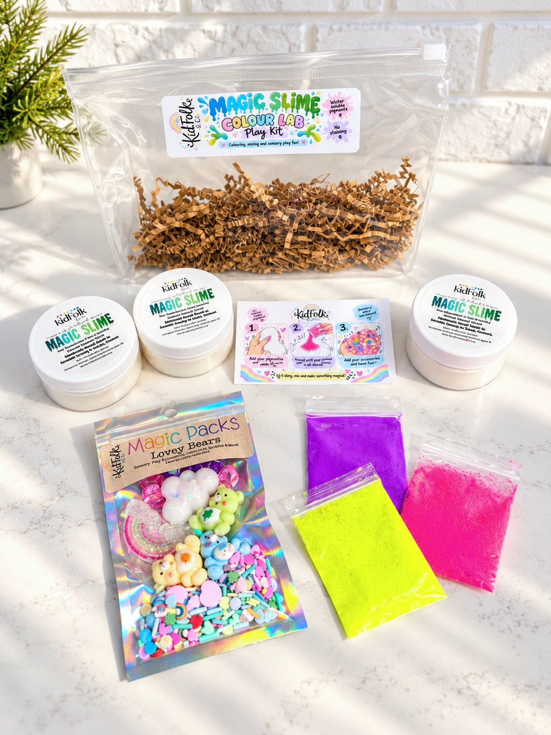 Magic Slime Colour Lab Kit | DIY Colour Mixing Sensory Play Kit for Kids