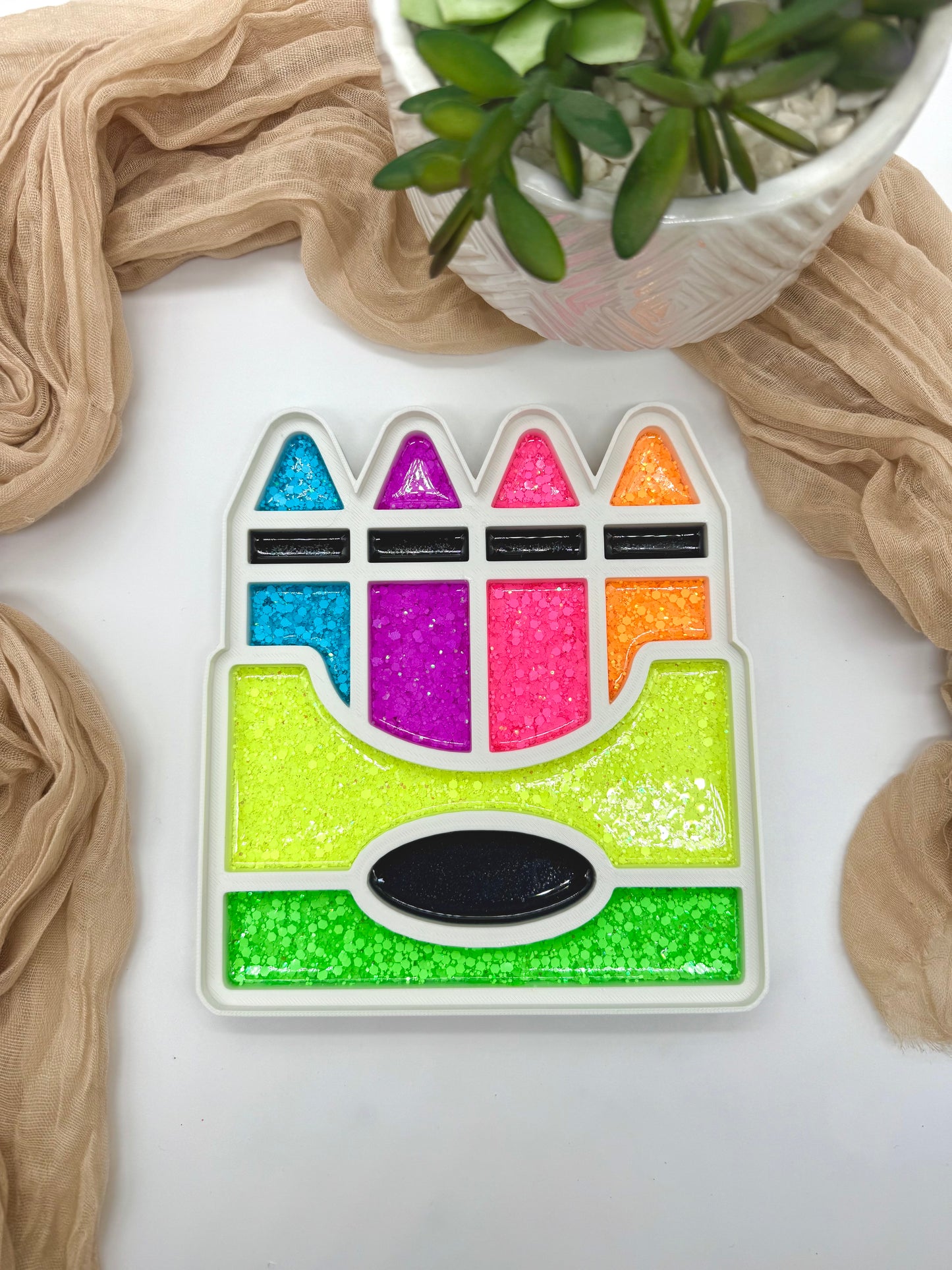 Neon Crayon Box Tray