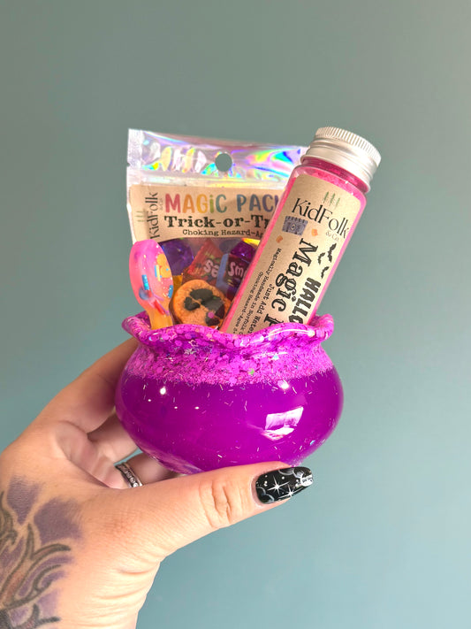 Resin Purple Cauldron+Potion Play Kit