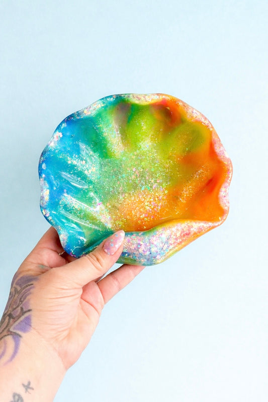 Resin Rainbow Shell