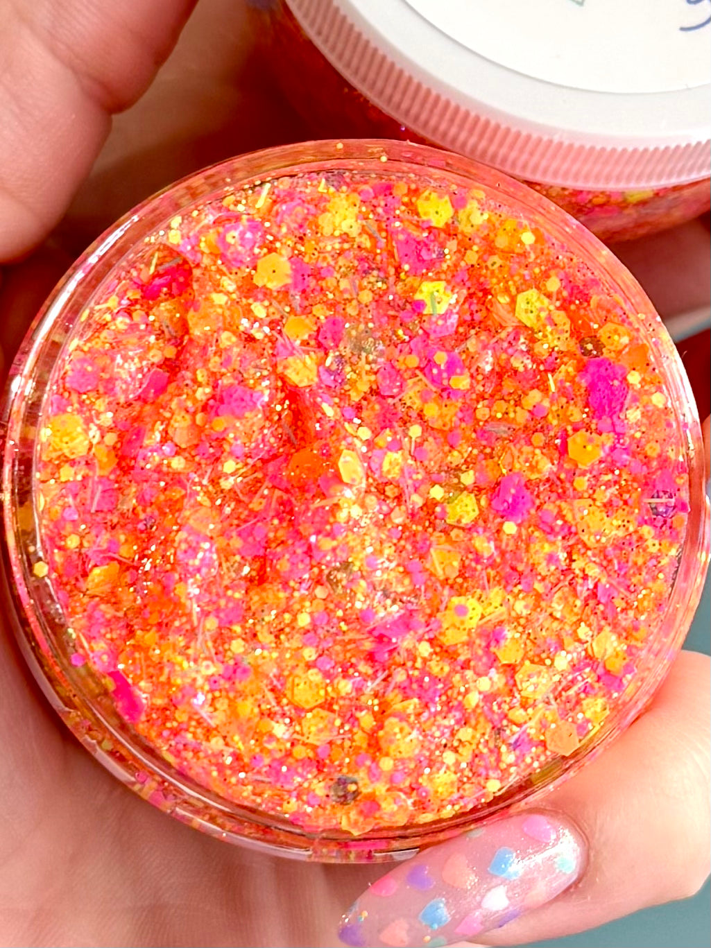 Peachy Keen Glittery Hair Gel