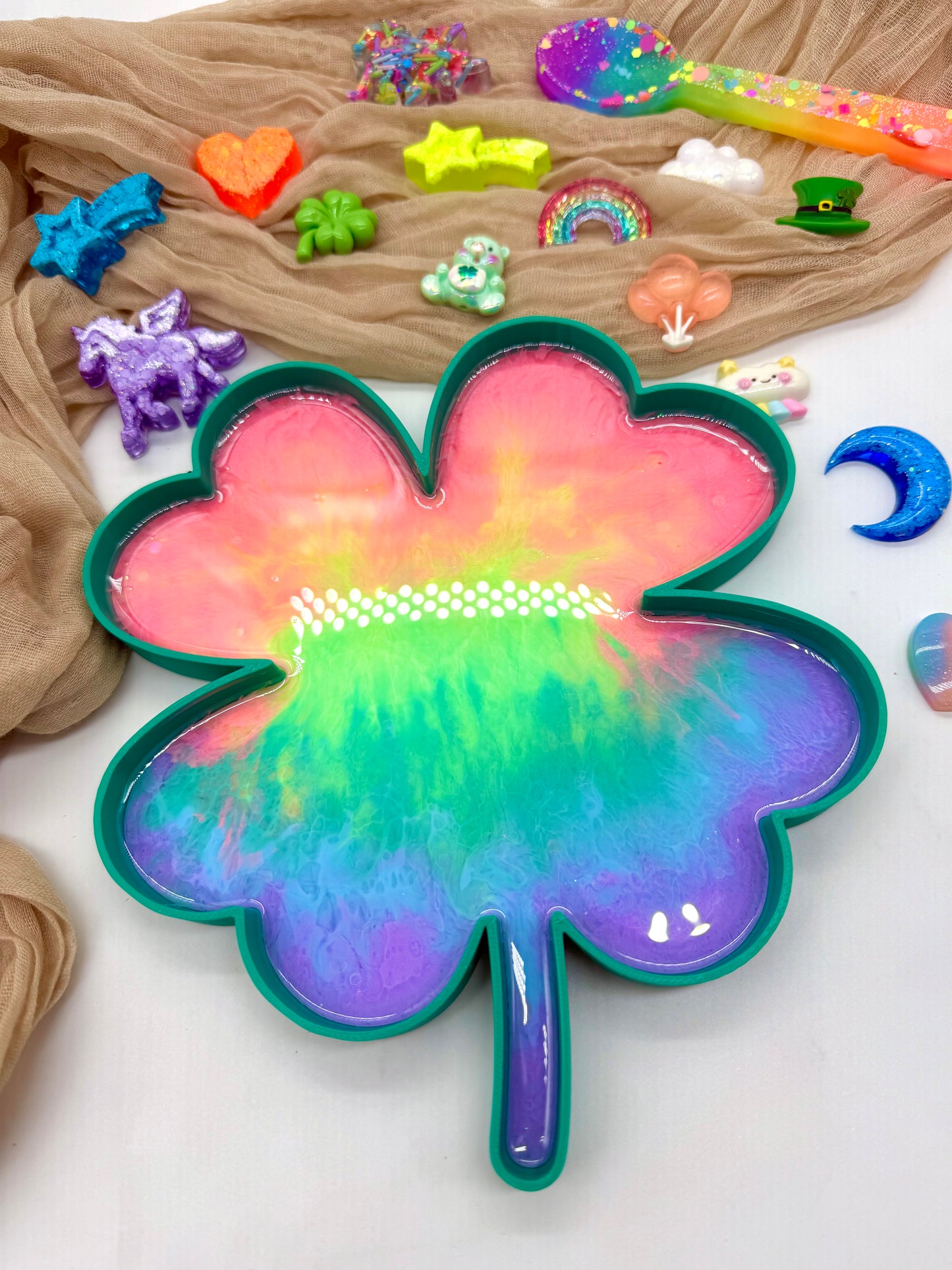 Rainbow Shamrock Sensory Tray