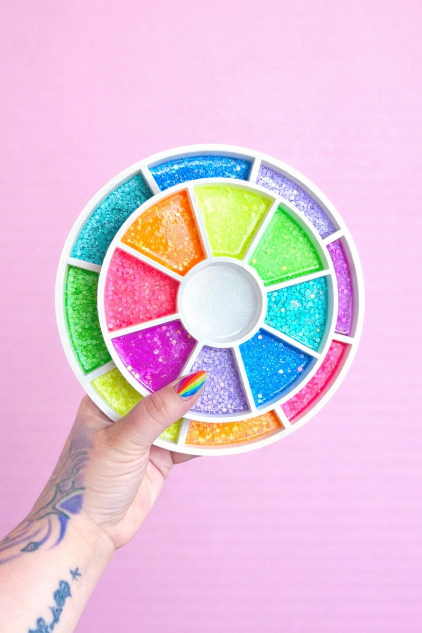 Colour Sorting Tray 2.0 + Neon Glitter