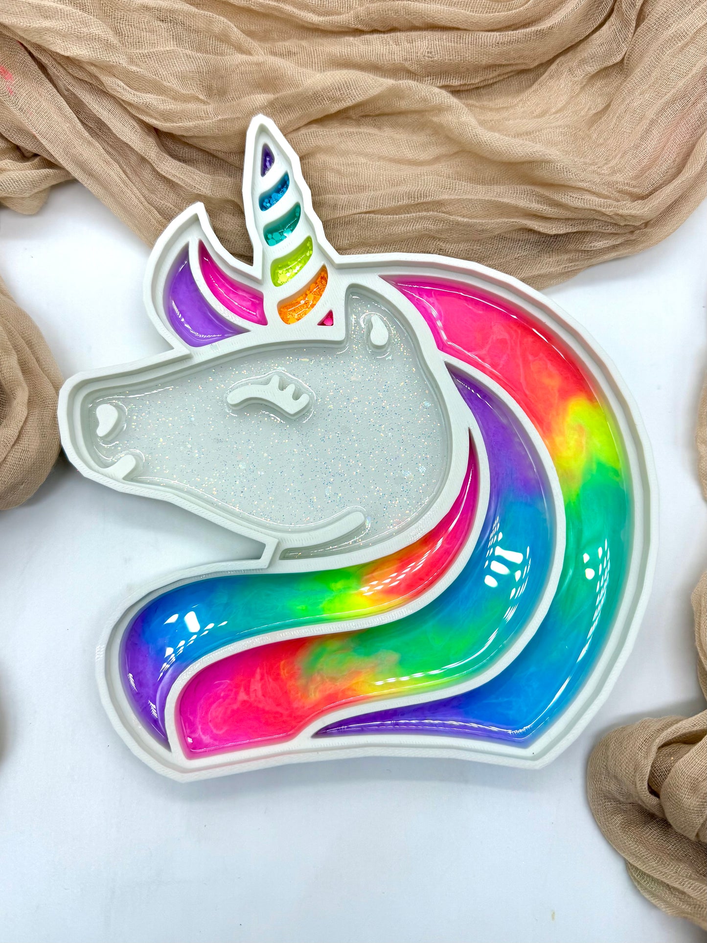 Unicorn Sensory Tray-Rainbow Hair