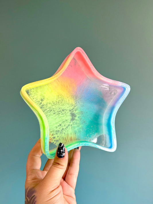 Pastel Rainbow Star Tray