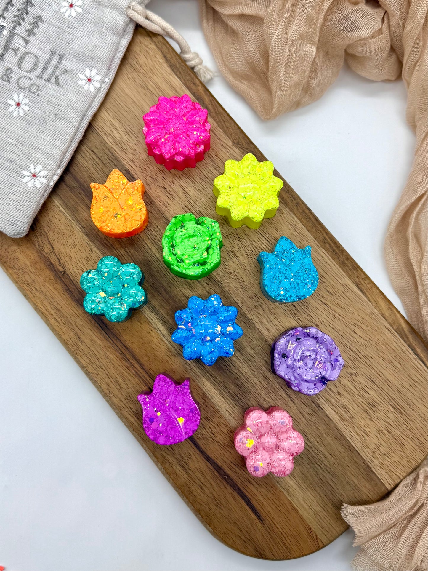 Resin Flowers Counters 🌸