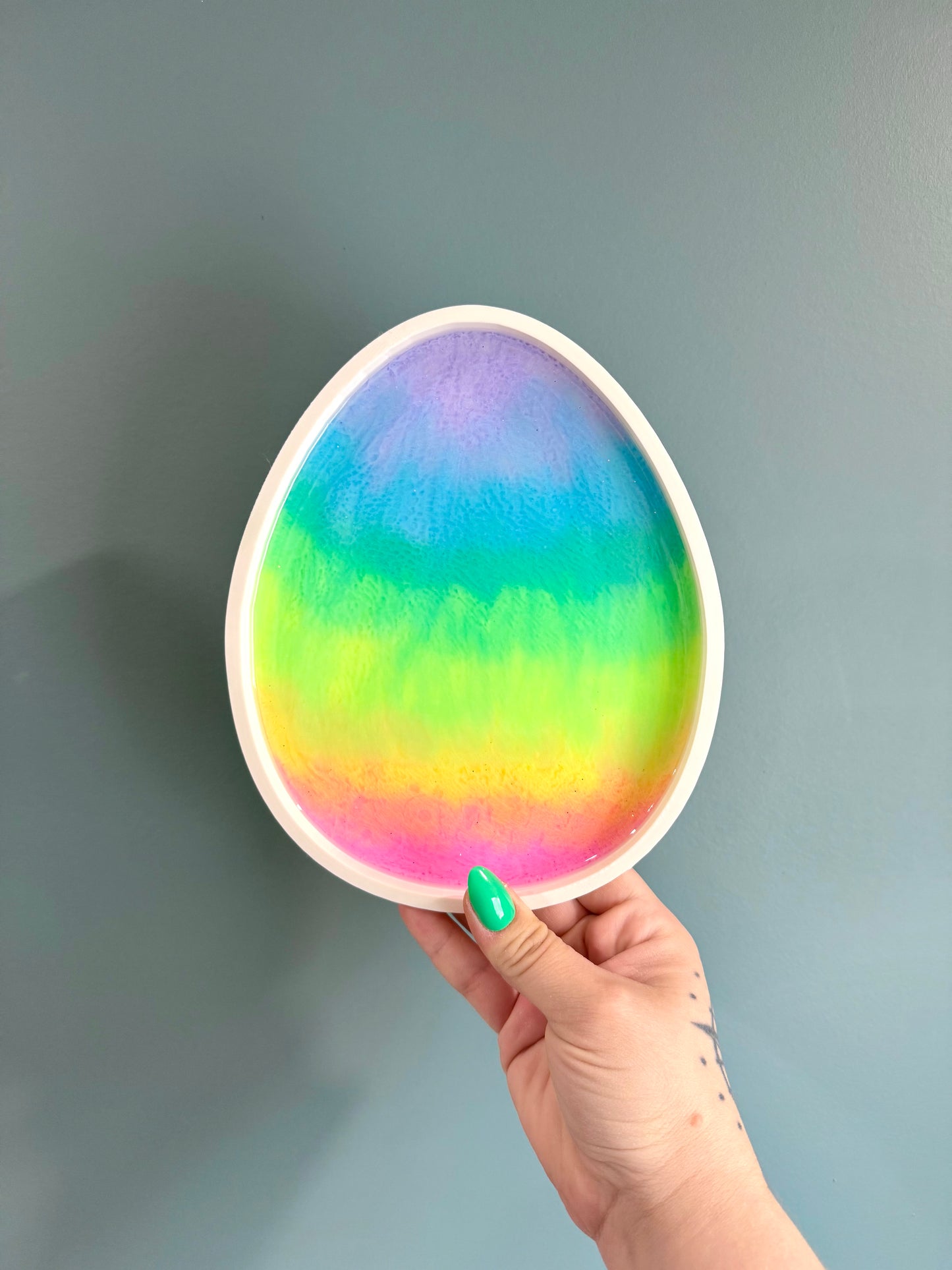 Rainbow Easter Egg Sensory Tray