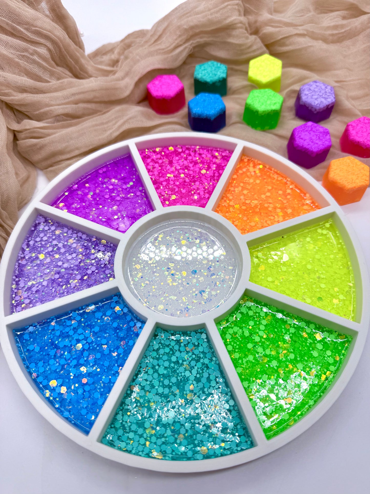 Colour Sorting Tray 2.0 + Neon Glitter