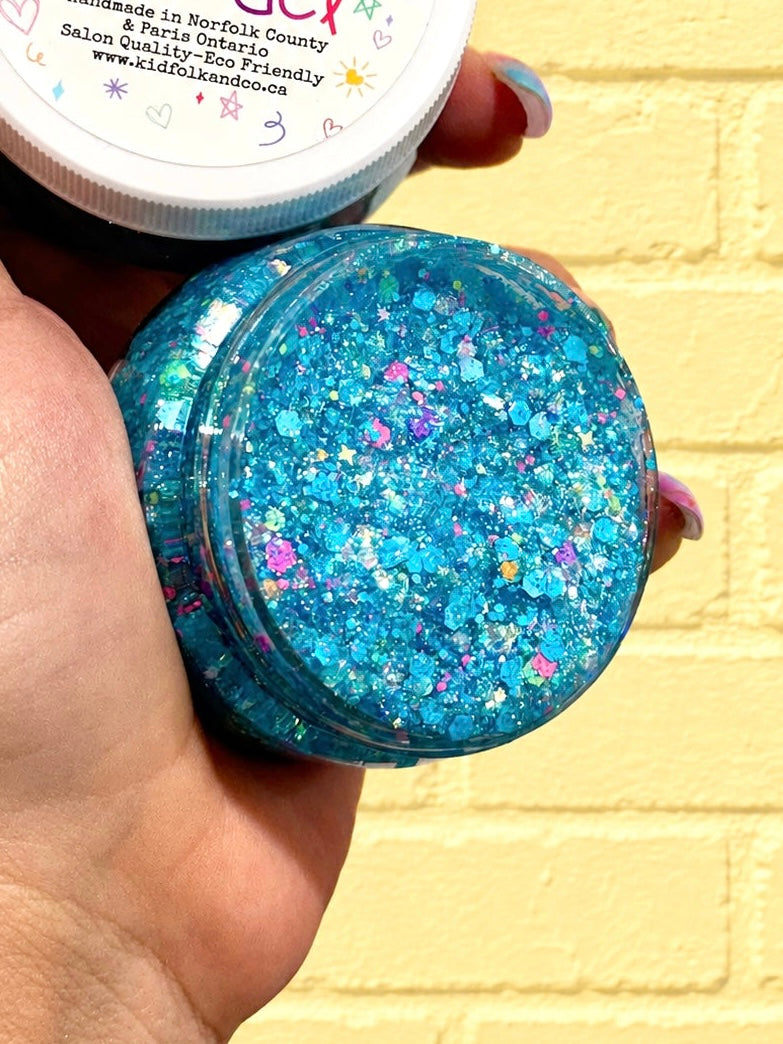Glittery Hair Gel-Blue Razz