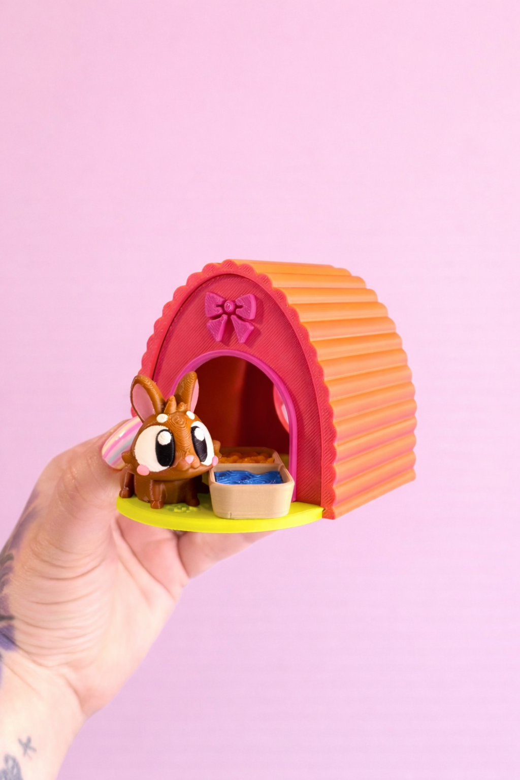 Bunny Hut Play Kit-Pink+Orange
