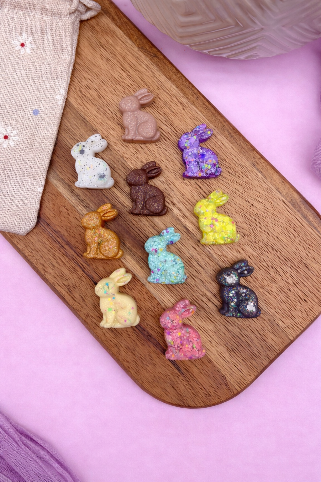 Resin Neutral+Pastel Bunny Counters