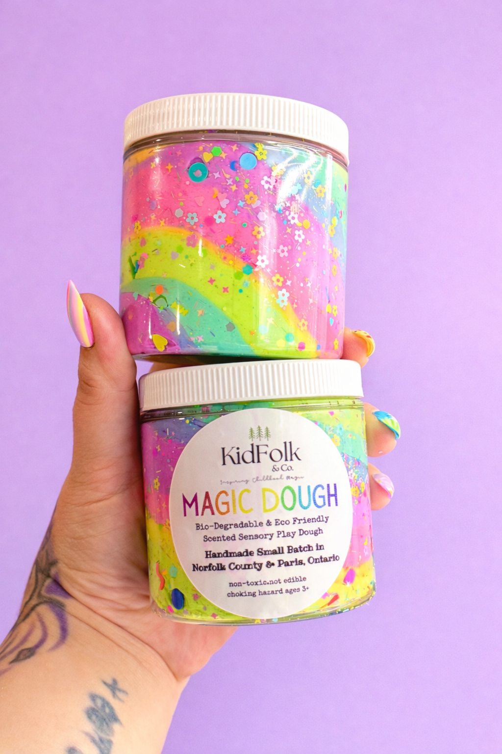 Magic Dough-Pastel Rainbow Swirl