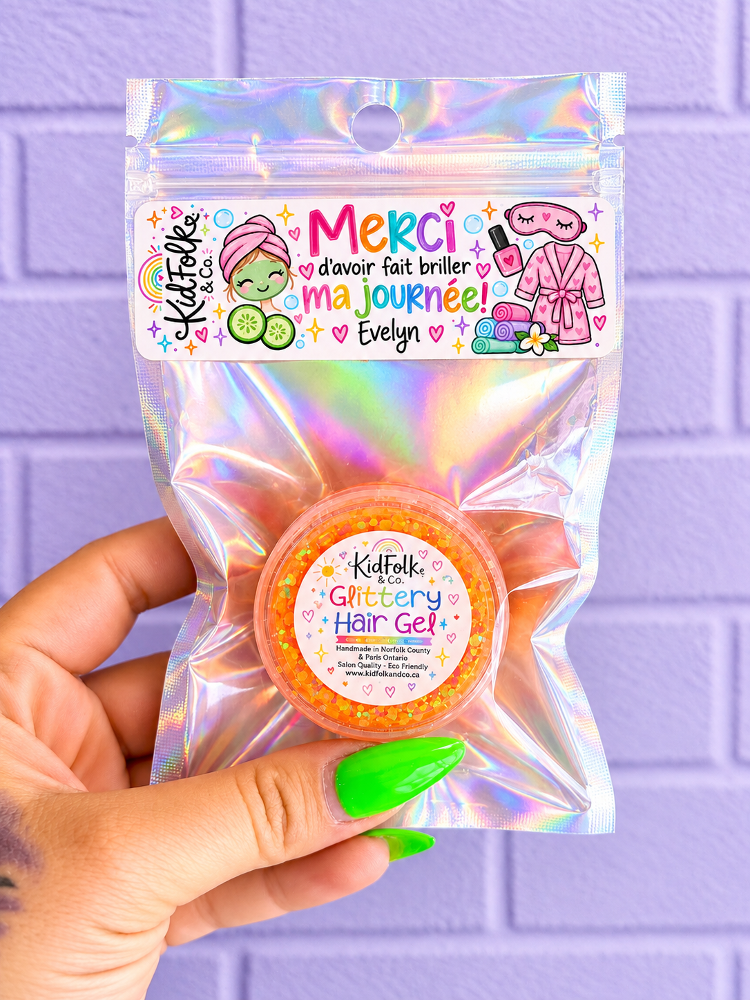 Glittery Hair Gel Favours|Customizable