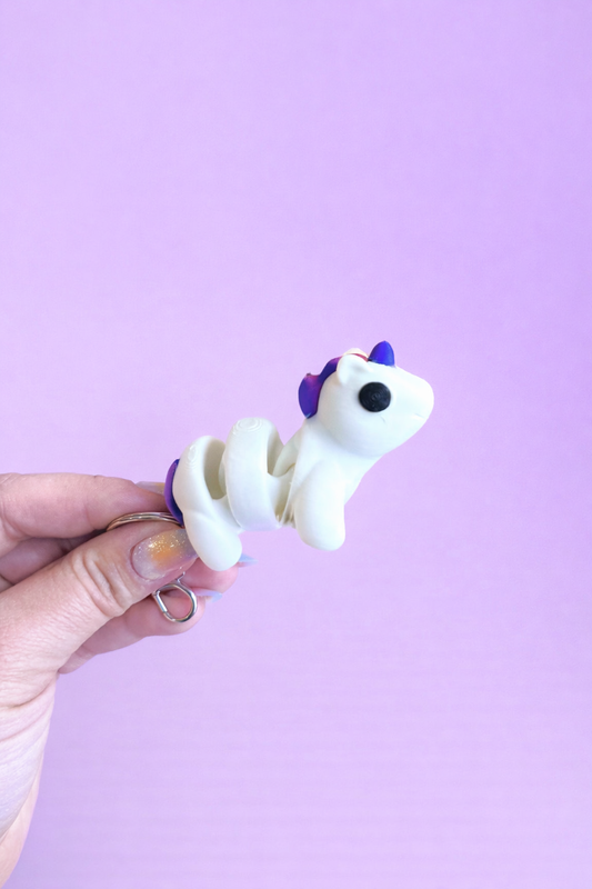 3D Printed Unicorn Keychain