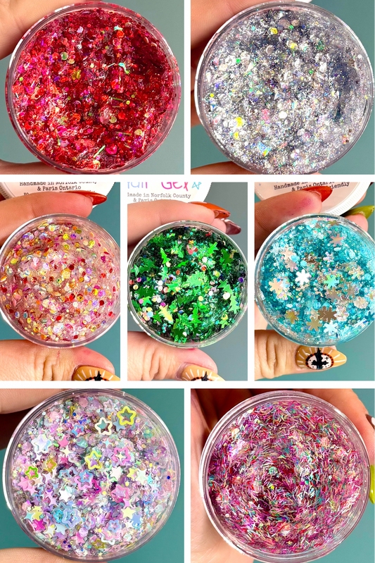 Holiday Glittery Hair Gel 7 PK