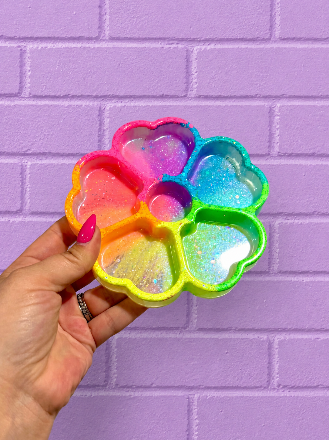 Rainbow Flower Tray