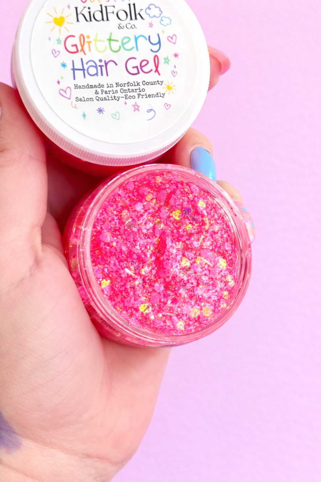 Pink Crush Glittery Hair Gel