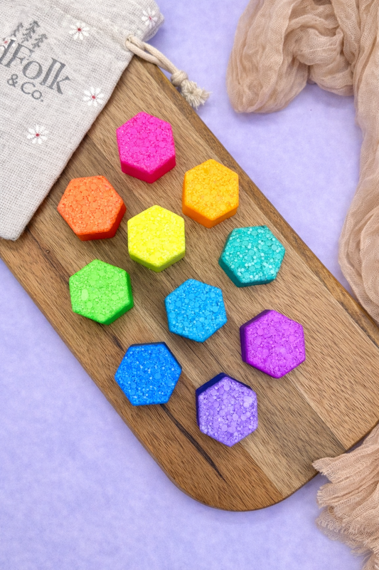 Neon Resin Hexagons